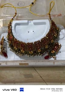 Antique Kundan Choker Necklace Set
