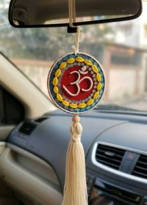 Double-Sided Lippan Art Hanging  | Om &amp; Trishul-Da