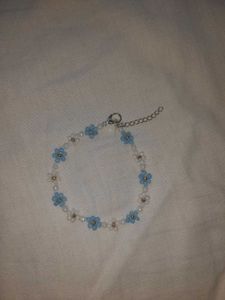 Blue Flower Beaded Bracelet💙
