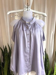 Imported lavender Cold Shoulder Blouse