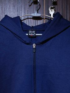 Navy Blue Fleece Zip-Up Hoodie