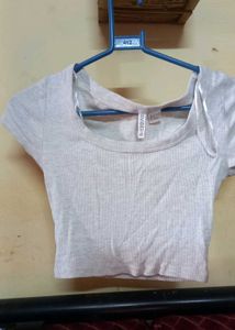 Ribbed Crop Top - H&amp;M Basic