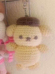 Handmade Crochet Dog Keychain