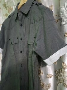 Men's Grey Casual Shirt