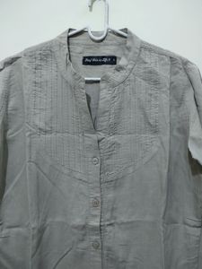 Khaki Or Light Brown Cotton Top Shirt