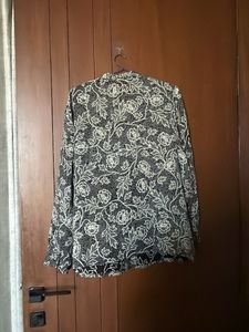 Vintage Floral Print Blouse