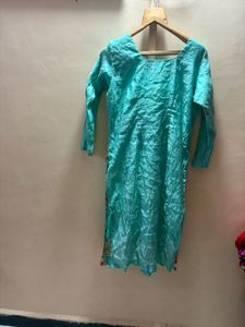 Beautifully Embroidered Teal Kurta Set