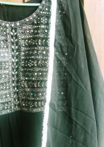 Elegant Black Sequined Kurta Set
