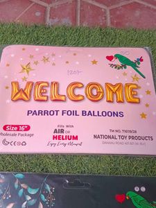 Welcome Parrot Foil Balloon Set any one