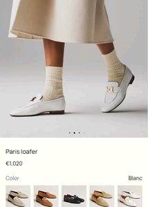 Authentic HERMES White Loafers