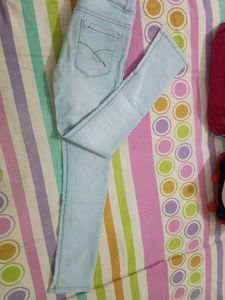 Streachable Jeans in Ice Blue Colour