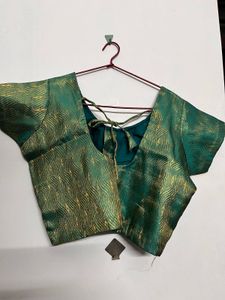Green Brocade Blouse