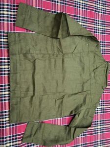 Men's Olive Green Denim Jacket