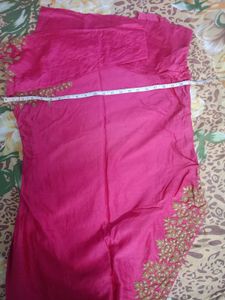 Pink Embroidered Asymmetrical Kurta (Women)
