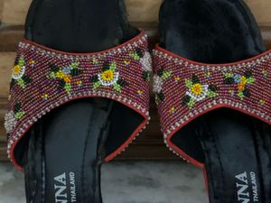 Embellished Beaded Sandals