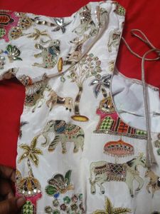 New Crepe silk pen kalamkari blouse