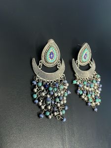 Boho Chandelier Earrings with Beads