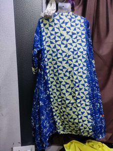 Blue &amp; Yellow Print kurta 3XL