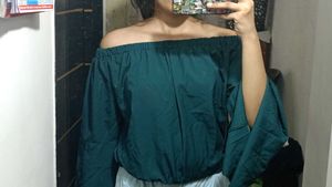 Off-Shoulder Bell Sleeve Top