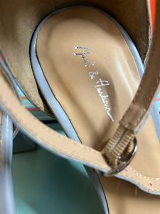 Gray Ankle Strap Heels