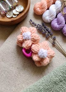Cute Crochet Flower Hair Claw Clips