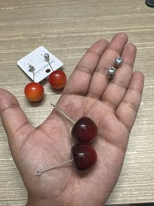 2 pairs Cherry Drop Earrings