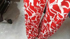 Vibrant Red & White Printed Palazzos combo