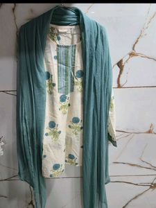 Stylish Flower Printed Farsi Kurta Set