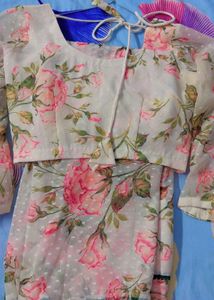Elegant Floral Ready to wear Print Saree
