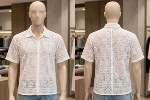 White Lace Short Sleeve Shirt