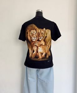 Lion family graphic oversized  T-Shirt