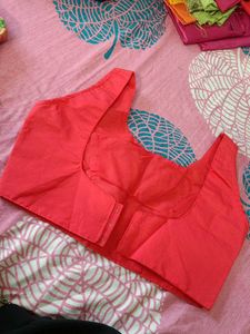 Solid Red Sleeveless Blouse- Pad removed