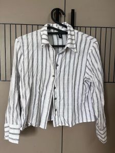 Striped Button-Up Shirt