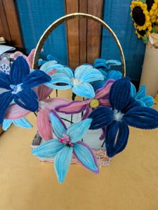 Floral set up - Velvet pipe flowers &amp; Basket