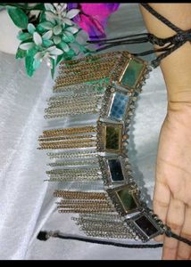 Bohemian Mirror & Chain Choker Necklace