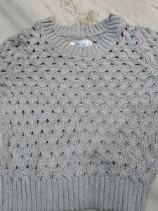 Girls Woolen Crop Top