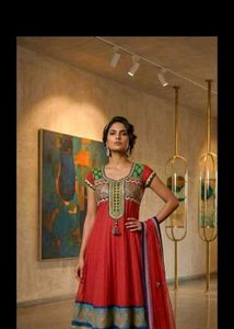 Beautiful Red Anarkali Kurta Set
