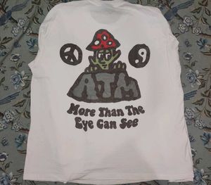 White Full sleeve graphic tshirt