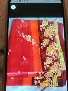 Beautiful Floral Print Saree