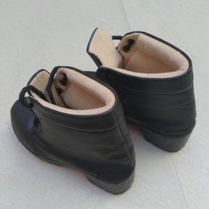 Women Boots Leather High Ankle Boot Outdoor Black