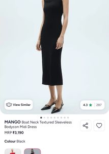 MANGO textured Midi Dress