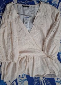 Chic Peplum Blouse with Embroidery