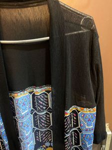 Boho Print black shrug