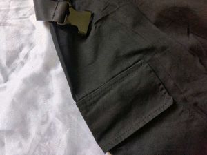 Black Cargo Pants with Belt