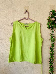 Vibrant Lime Green Sleeveless Top