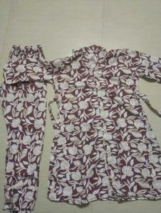 Maroon Floral Print Co-ord Set