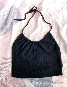 Stylish Black Halter Top