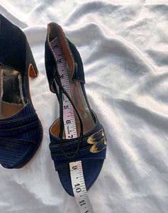 Stylish Navy Blue Platform wedge heels