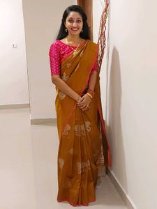 Mustard Silk Saree