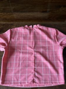 Pink Checkered Top